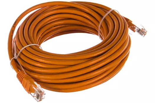 Патч-корд UTP кат.5e, 10 м, RJ45-RJ45, оранжевый, CU, 5 шт., NETLAN (EC-PC4UD55B-BC-PVC-100-OR-5)