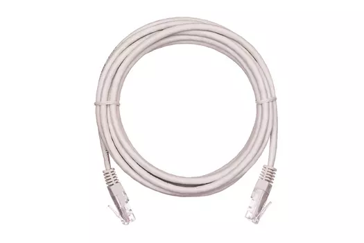 Патч-корд UTP кат.5e, 10м, RJ45-RJ45, серый, CU, 5 шт., NETLAN (EC-PC4UD55B-BC-PVC-100-GY-5)