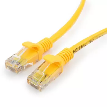 Патч-корд UTP кат.5e, 15м, RJ45-RJ45, желтый, Cablexpert (PP10-15M/Y)