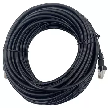 Патч-корд UTP кат.5e, 15м, RJ45-RJ45, черный, CCA, Buro (1645951)