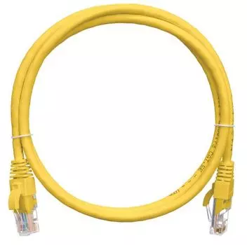 Патч-корд UTP кат.5e, 1.5 м, RJ45-RJ45, желтый, CU, NIKOMAX (NMC-PC4UD55B-015-YL)
