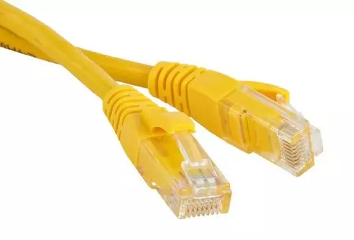 Патч-корд UTP кат.5e, 1.5 м, RJ45-RJ45, желтый, LSZH, Lanmaster (LAN-PC45/U5E-1.5-YL)