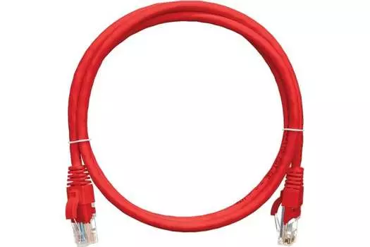Патч-корд UTP кат.5e, 1.5 м, RJ45-RJ45, красный, CU, NIKOMAX (NMC-PC4UD55B-015-RD)