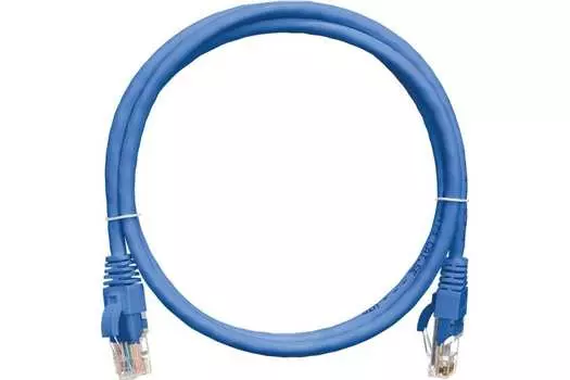 Патч-корд UTP кат.5e, 1.5 м, RJ45-RJ45, синий, CU, NIKOMAX (NMC-PC4UD55B-015-BL)