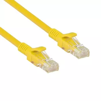 Патч-корд UTP кат.5e, 1.5м, RJ45-RJ45, желтый, CCA, Exegate UTP-RJ45-RJ45-5e-1,5M-YL (EX258668RUS)