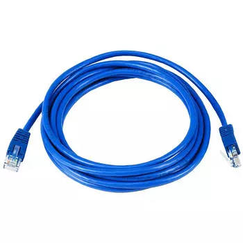 Патч-корд UTP кат.5e, 1 м, RJ45-RJ45, синий, CCA, Bion (BPC-U5E101-1M-BL)