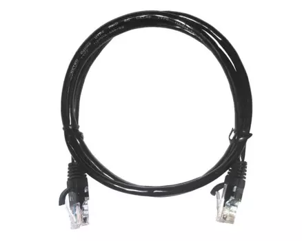 Патч-корд UTP кат.5e, 1 м, RJ45-RJ45, черный, LSZH, Netko (N.BC.UTP.5e-1.0m-1-lszh)