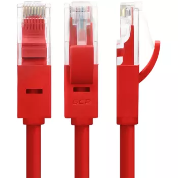 Патч-корд UTP кат.5e, 1 м, RJ45-RJ45, красный, Greenconnect (GCR) (GCR-LNC04-1.0m)