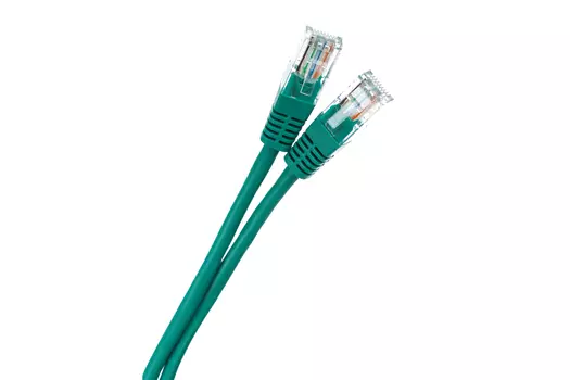 Патч-корд UTP кат.5e, 1 м, RJ45-RJ45, зеленый, CU, Aopen/Qust (ANP511_1M_G)