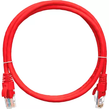 Патч-корд UTP кат.5e, 1м, RJ45-RJ45, красный, CU, NIKOMAX (NMC-PC4UD55B-010-RD)