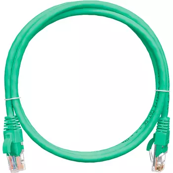 Патч-корд UTP кат.5e, 1м, RJ45-RJ45, зеленый, CU, NIKOMAX (NMC-PC4UD55B-010-GN)