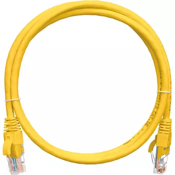 Патч-корд UTP кат.5e, 1м, RJ45-RJ45, желтый, CU, NIKOMAX (NMC-PC4UD55B-010-YL)
