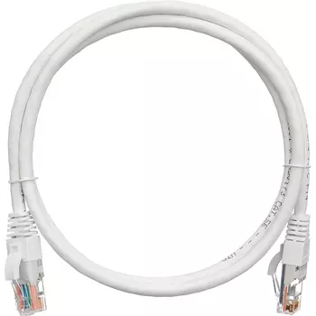 Патч-корд UTP кат.5e, 1м, RJ45-RJ45, белый, CU, NIKOMAX (NMC-PC4UD55B-010-WT)