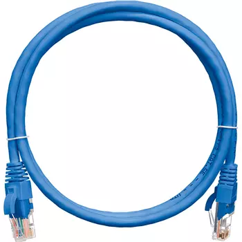 Патч-корд UTP кат.5e, 1м, RJ45-RJ45, синий, CU, LSZH, NIKOMAX (NMC-PC4UD55B-010-C-BL)