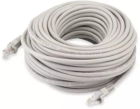 Патч-корд UTP кат.5e, 20 м, RJ45-RJ45, серый, CCA, LSZH, Buro UTP-5E-20M-G-LSZH (UTP-5E-20M-G-LSZH)