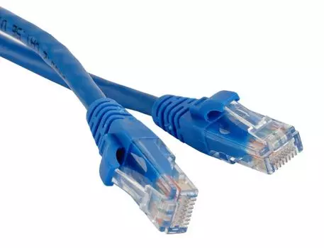 Патч-корд UTP кат.5e, 20 м, RJ45-RJ45, синий, TopLAN (TOP-45-45-20-BL)