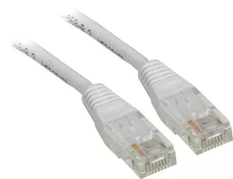 Патч-корд UTP кат.5e, 2 м, RJ45-RJ45, белый, CU, TWT (TWT-45-45-2.0-WH)