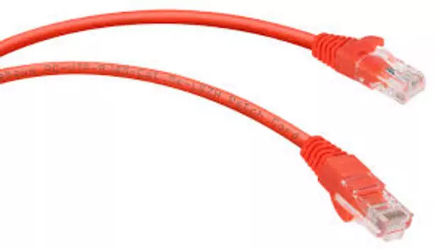 Патч-корд UTP кат.5e, 2 м, RJ45-RJ45, красный, CU, LSZH, Netko Optima (N.BC.UTP.5e-2.0m-4-lszh)