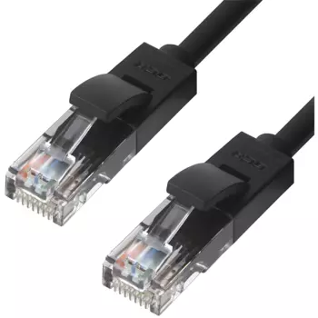 Патч-корд UTP кат.5e, 2 м, RJ45-RJ45, черный, LSZH, Greenconnect (GCR) (GCR-50675)
