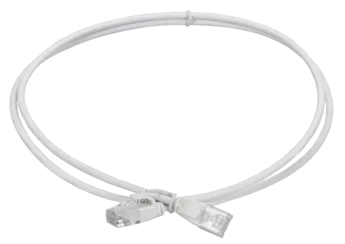 Патч-корд UTP кат.5e, 2м, RJ45-RJ45, белый, LSZH, ITK (PC08-C5EUL-2M-SL-WT)