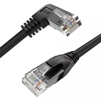 Патч-корд UTP кат.5e, 2м, RJ45-RJ45, черный, GCR (GCR-53145)