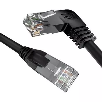 Патч-корд UTP кат.5e, 2м, RJ45-RJ45, черный, GCR (GCR-53151)