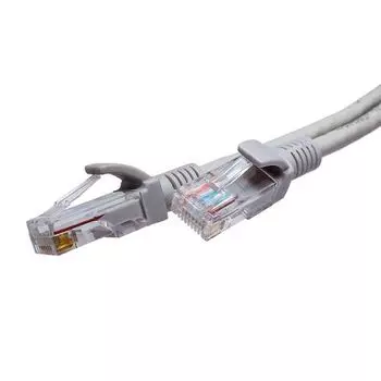 Патч-корд UTP кат.5e, 2м, RJ45-RJ45, серый, LSZH, SUPRLAN (10-0143)