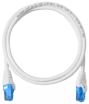 Патч-корд UTP кат.5e, 2м, RJ45-RJ45, белый, LSZH, LAN Union (ЛЮ-ШКС-5e.20Н.39)