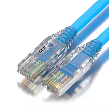 Патч-корд UTP кат.5e, 2м, RJ45-RJ45, синий, LSZH, Greenconnect (GCR-LSZH53 /GCR-52678)