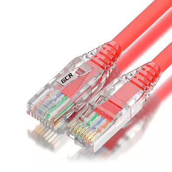 Патч-корд UTP кат.5e, 2м, RJ45-RJ45, красный, LSZH, Greenconnect (GCR-LSZH53 /GCR-52672 )