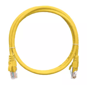 Патч-корд UTP кат.5e, 30 см, RJ45-RJ45, желтый, CU, LSZH, NIKOMAX NMC-PC4UD55B-003-C-YL