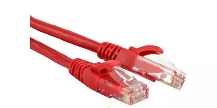 Патч-корд UTP кат.5e, 3 м, RJ45-RJ45, красный, Netko (NUTPBC.5e-3m-4)