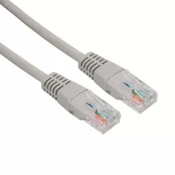 Патч-корд UTP кат.5e, 3 м, RJ45-RJ45, серый, CU, LSZH, REXANT (18-8006)