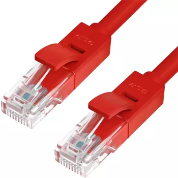 Патч-корд UTP кат.5e, 3 м, RJ45-RJ45, красный, Greenconnect (GCR) (GCR-LNC04-3.0m)