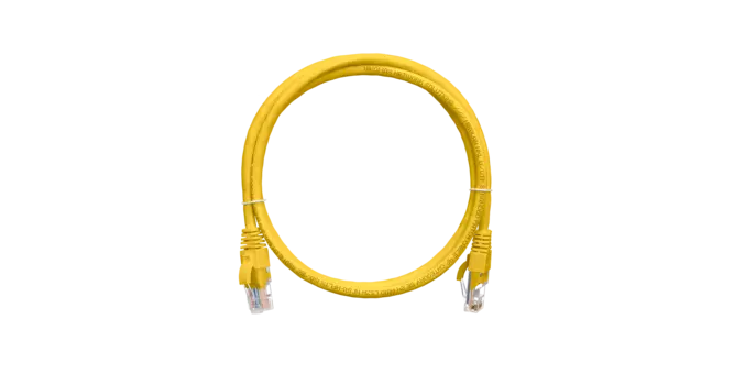 Патч-корд UTP кат.5e, 3 м, RJ45-RJ45, желтый, CU, LSZH, NIKOMAX (NMC-PC4UD55B-030-C-YL)