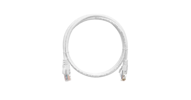 Патч-корд UTP кат.5e, 3 м, RJ45-RJ45, белый, CU, NIKOMAX (NMC-PC4UD55B-030-WT)