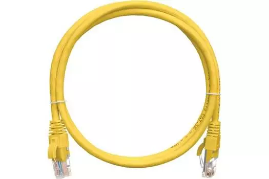 Патч-корд UTP кат.5e, 3 м, RJ45-RJ45, желтый, CU, NIKOMAX (NMC-PC4UD55B-030-YL)