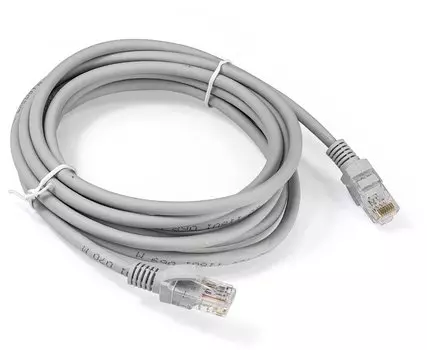 Патч-корд UTP кат.5e, 3 м, RJ45-RJ45, серый, CCA, Exegate UTP-RJ45-RJ45-5e-3M-GY (EX138963RUS)