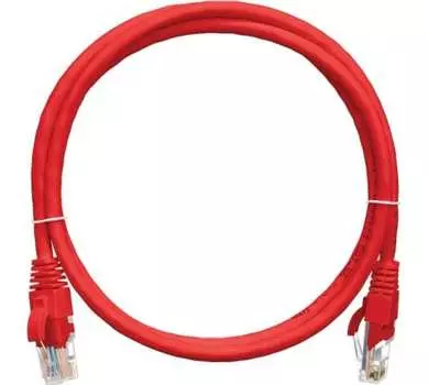 Патч-корд UTP кат.5e, 3 м, RJ45-RJ45, красный, CU, LSZH, NIKOMAX (NMC-PC4UD55B-030-CS-RD)