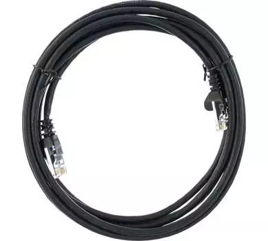 Патч-корд UTP кат.5e, 3 м, RJ45-RJ45, черный, LSZH, Lanmaster (LAN-PC45/U5E-3.0-BK)