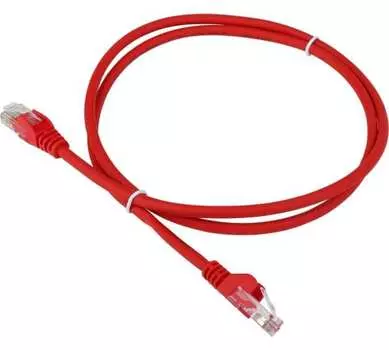 Патч-корд UTP кат.5e, 3 м, RJ45-RJ45, красный, Lanmaster (LAN-45-45-3.0-RD)
