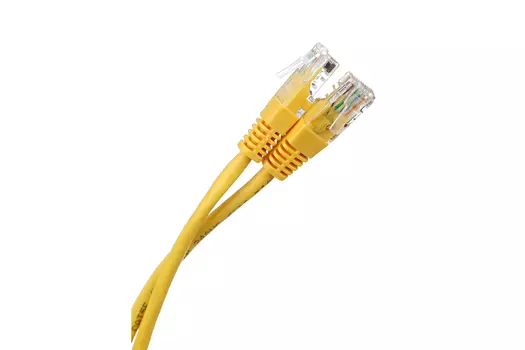 Патч-корд UTP кат.5e, 3 м, RJ45-RJ45, желтый, Aopen/Qust (ANP511_3M_Y)