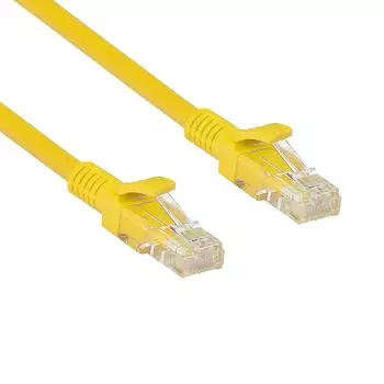 Патч-корд UTP кат.5e, 3м, RJ45-RJ45, желтый, CCA, Exegate UTP-RJ45-RJ45-5e-3M-YL (EX258677RUS)