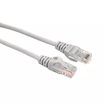 Патч-корд UTP кат.5e, 5 м, RJ45-RJ45, серый, CU, EKF TERACOM PRO (TRP-5EUTP-PVC-5M-GY)