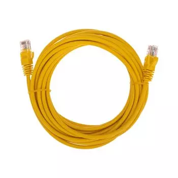 Патч-корд UTP кат.5e, 5 м, RJ45-RJ45, желтый, CU, LSZH, REXANT (02-0105-5)