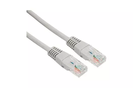 Патч-корд UTP кат.5e, 5 м, RJ45-RJ45, серый, LSZH, REXANT (18-8007)