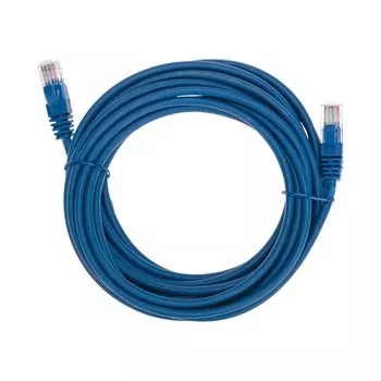 Патч-корд UTP кат.5e, 5 м, RJ45-RJ45, синий, CU, LSZH, REXANT (02-0104-5)