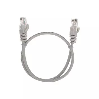 Патч-корд UTP кат.5e, 5 м, RJ45-RJ45, серый, CU, LSZH, REXANT (02-0100-5)