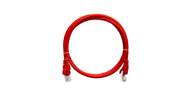 Патч-корд UTP кат.5e, 5 м, RJ45-RJ45, красный, CU, NIKOMAX (NMC-PC4UD55B-050-RD)