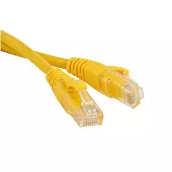 Патч-корд UTP кат.5e, 5 м, RJ45-RJ45, желтый, Lanmaster (LAN-45-45-5.0-YL)